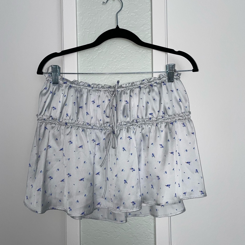 Zara Floral Satin Effect Skirt